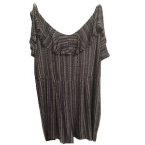 Rewind Star Navy Ruffled Romper